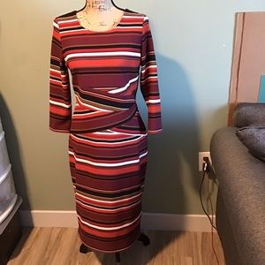 Shelby & Palmer Striped Sheath Dress Size 10 Worn Twice